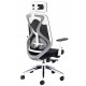 Maldini White Frame Mesh Posture Ergonomic Chair